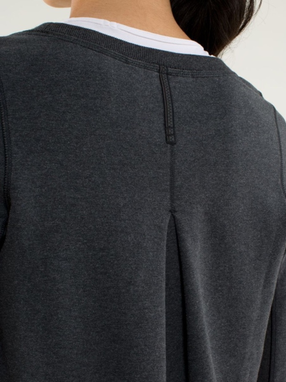 Lululemon Exhalation Pullover Heathered Black / Black Gray size 4/6 fit - Picture 6 of 16